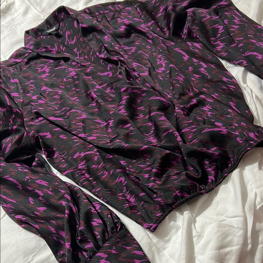 Stylish Black and Purple Blouse